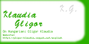klaudia gligor business card